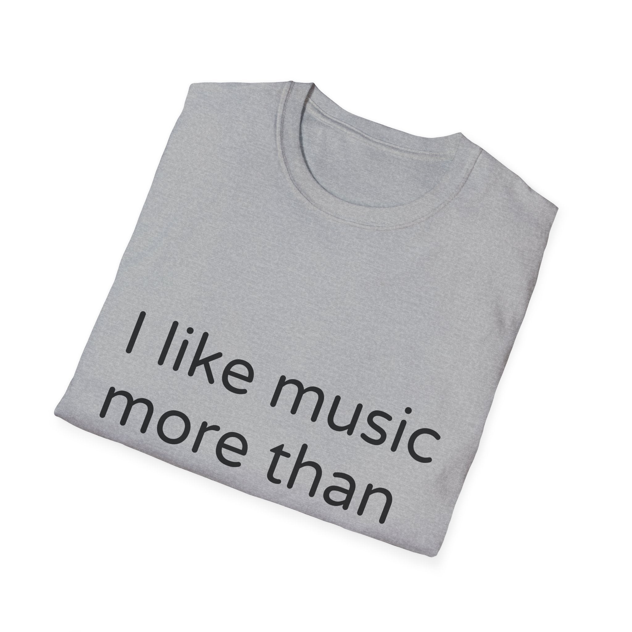 T-Shirt — "I Like Music More Than People" Minimalist Music Lover Tee