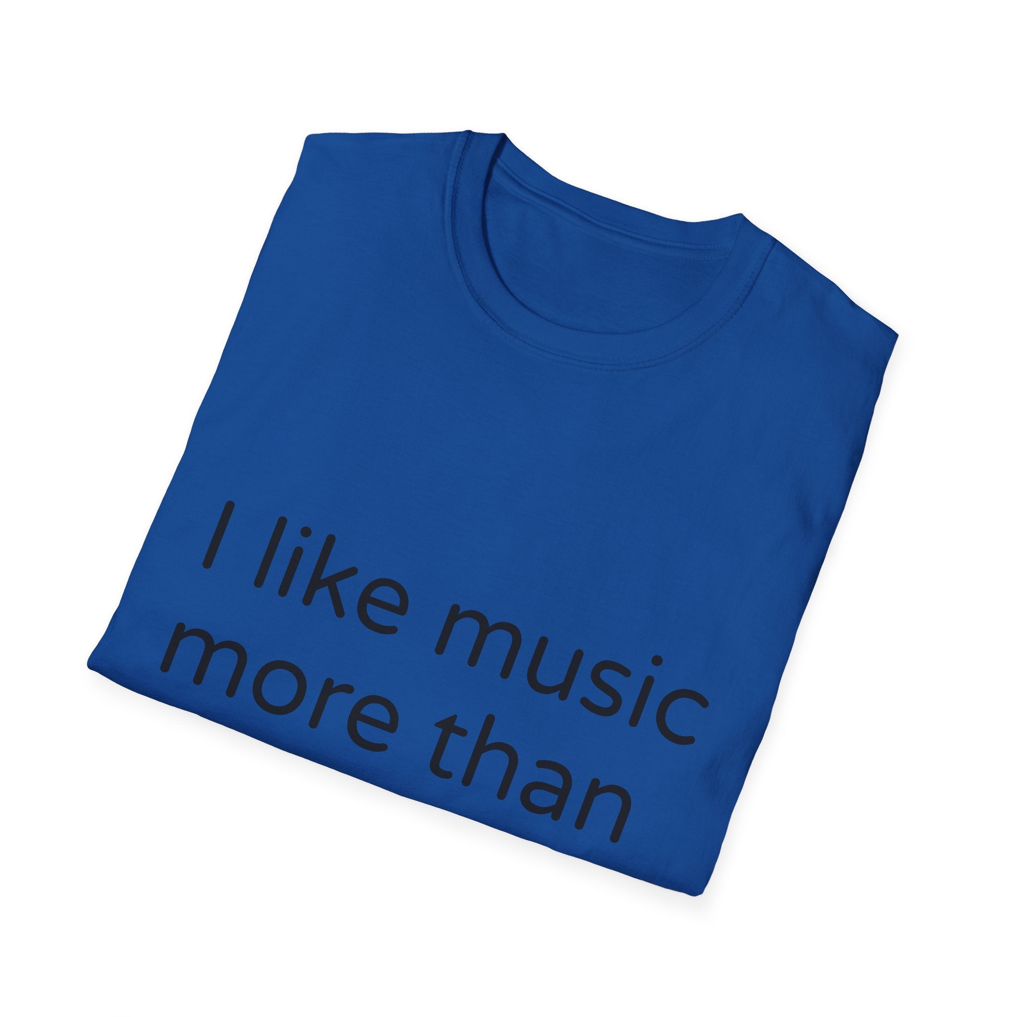 T-Shirt — "I Like Music More Than People" Minimalist Music Lover Tee