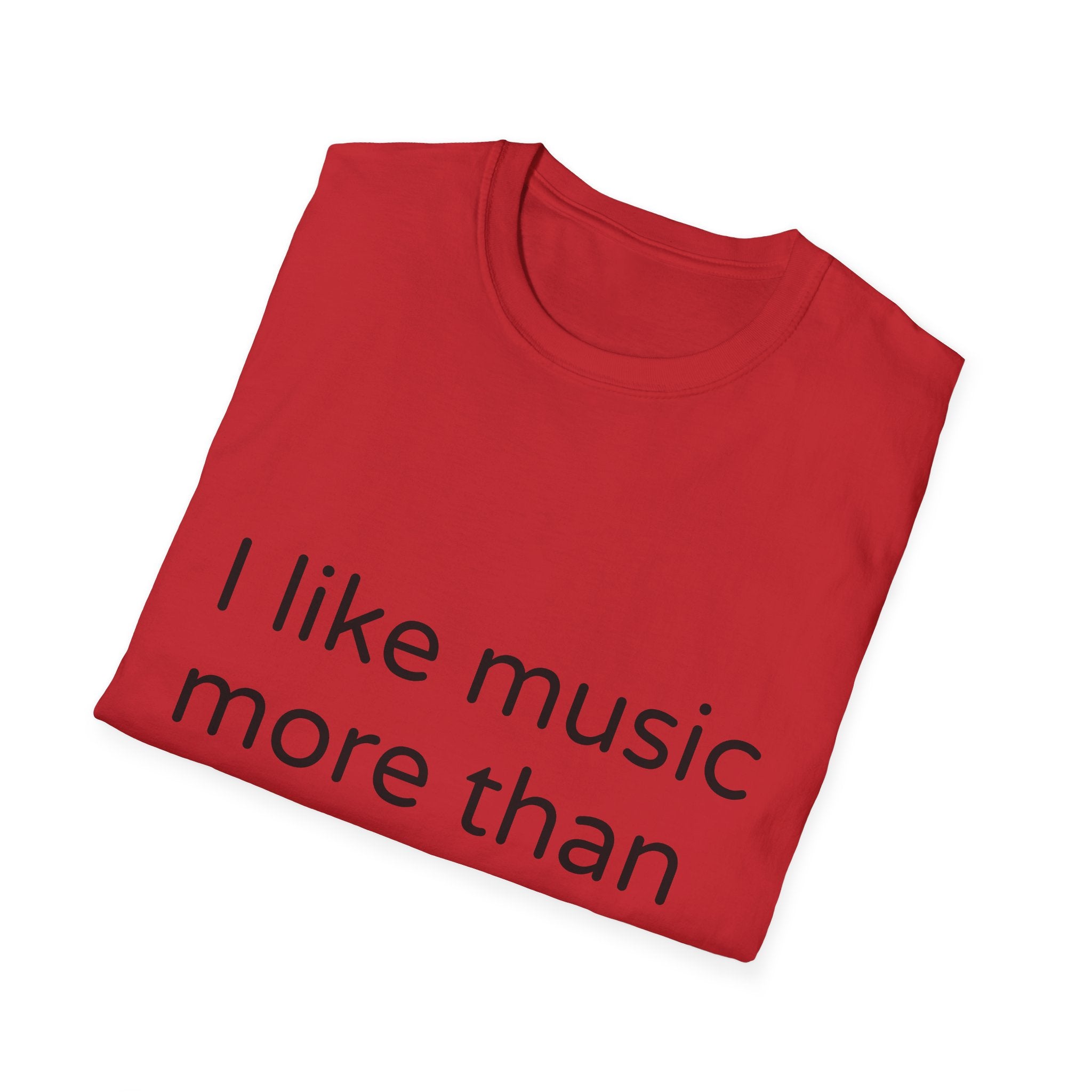 T-Shirt — "I Like Music More Than People" Minimalist Music Lover Tee