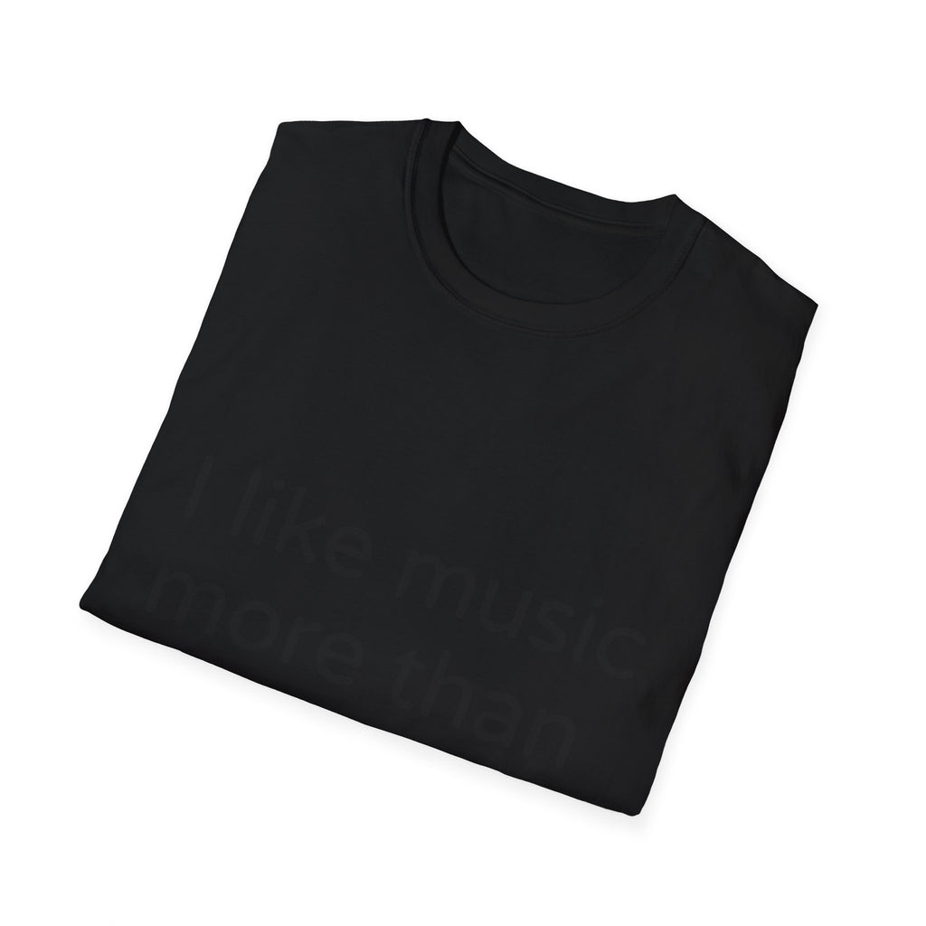 T-Shirt — "I Like Music More Than People" Minimalist Music Lover Tee