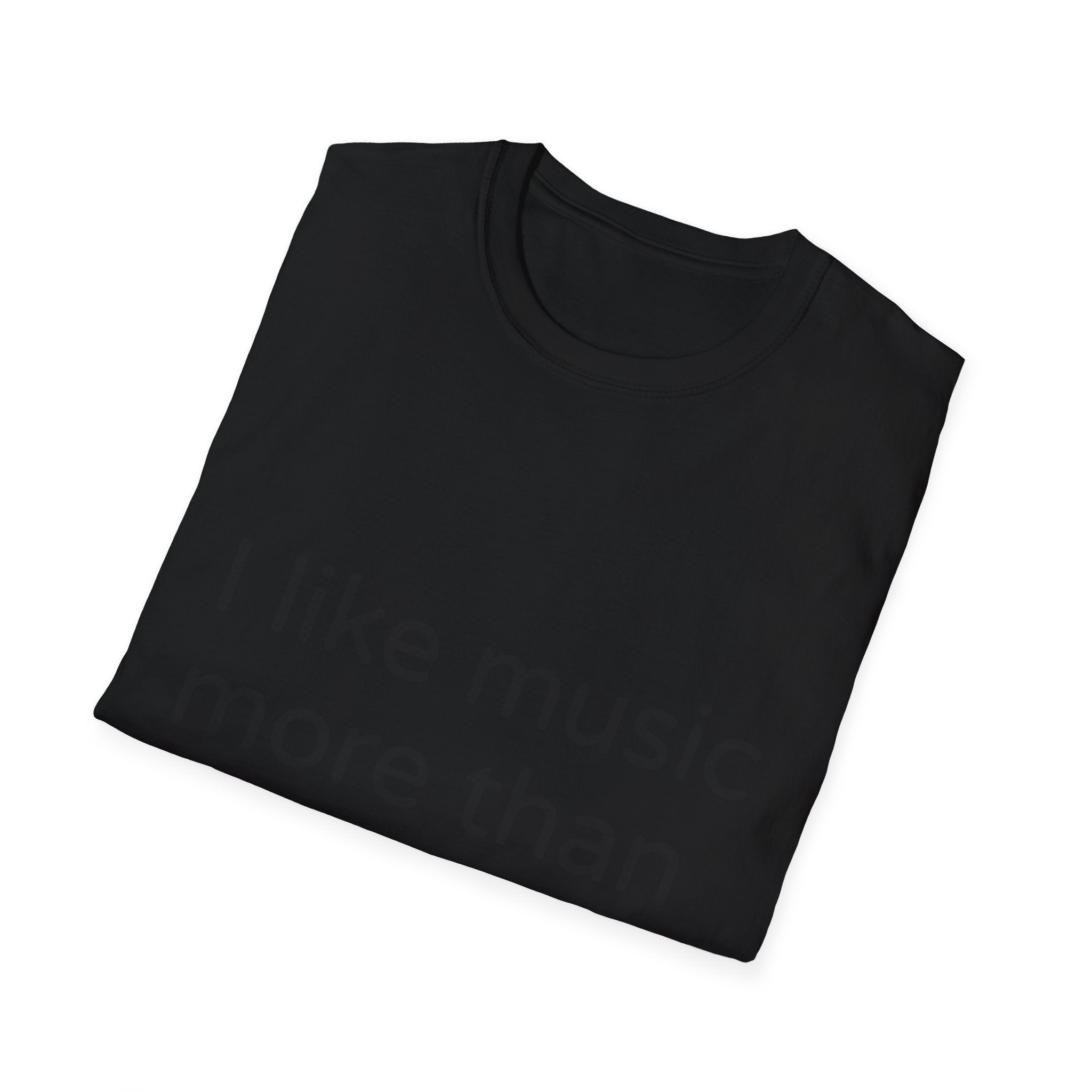 T-Shirt — "I Like Music More Than People" Minimalist Music Lover Tee