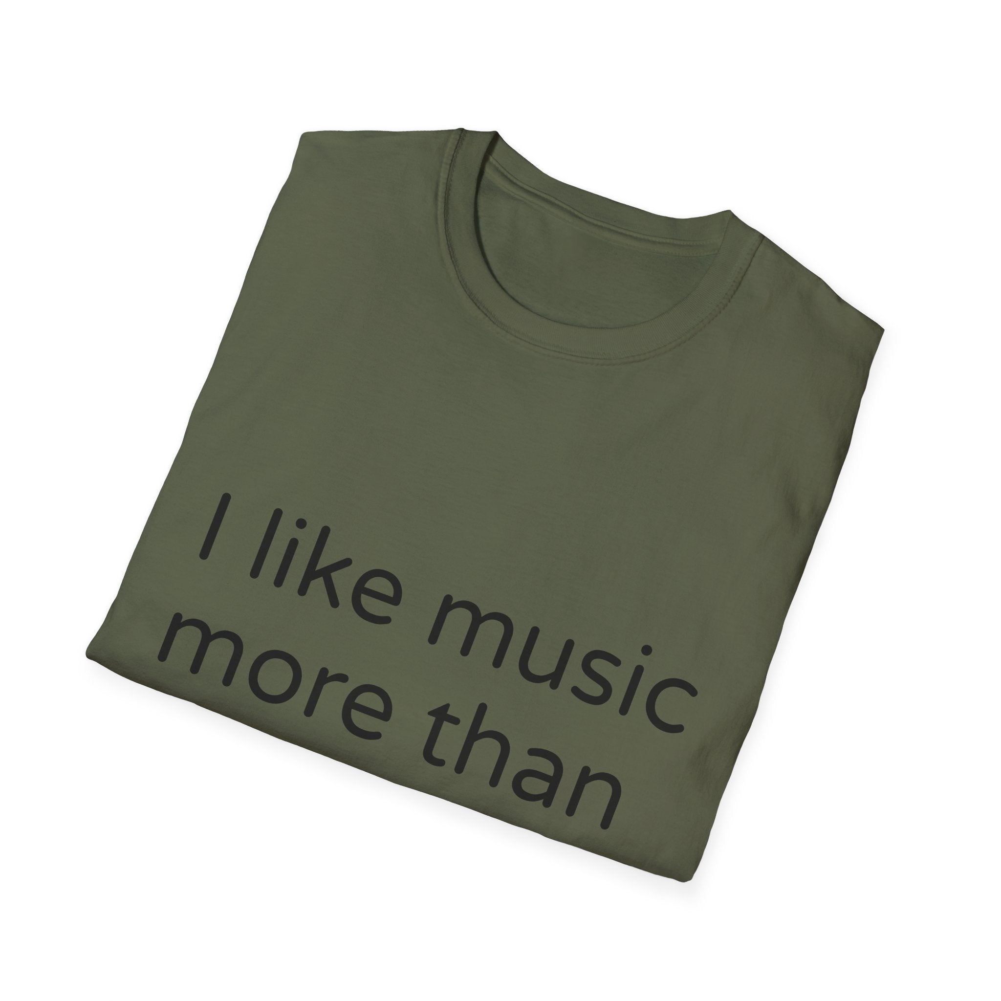T-Shirt — "I Like Music More Than People" Minimalist Music Lover Tee