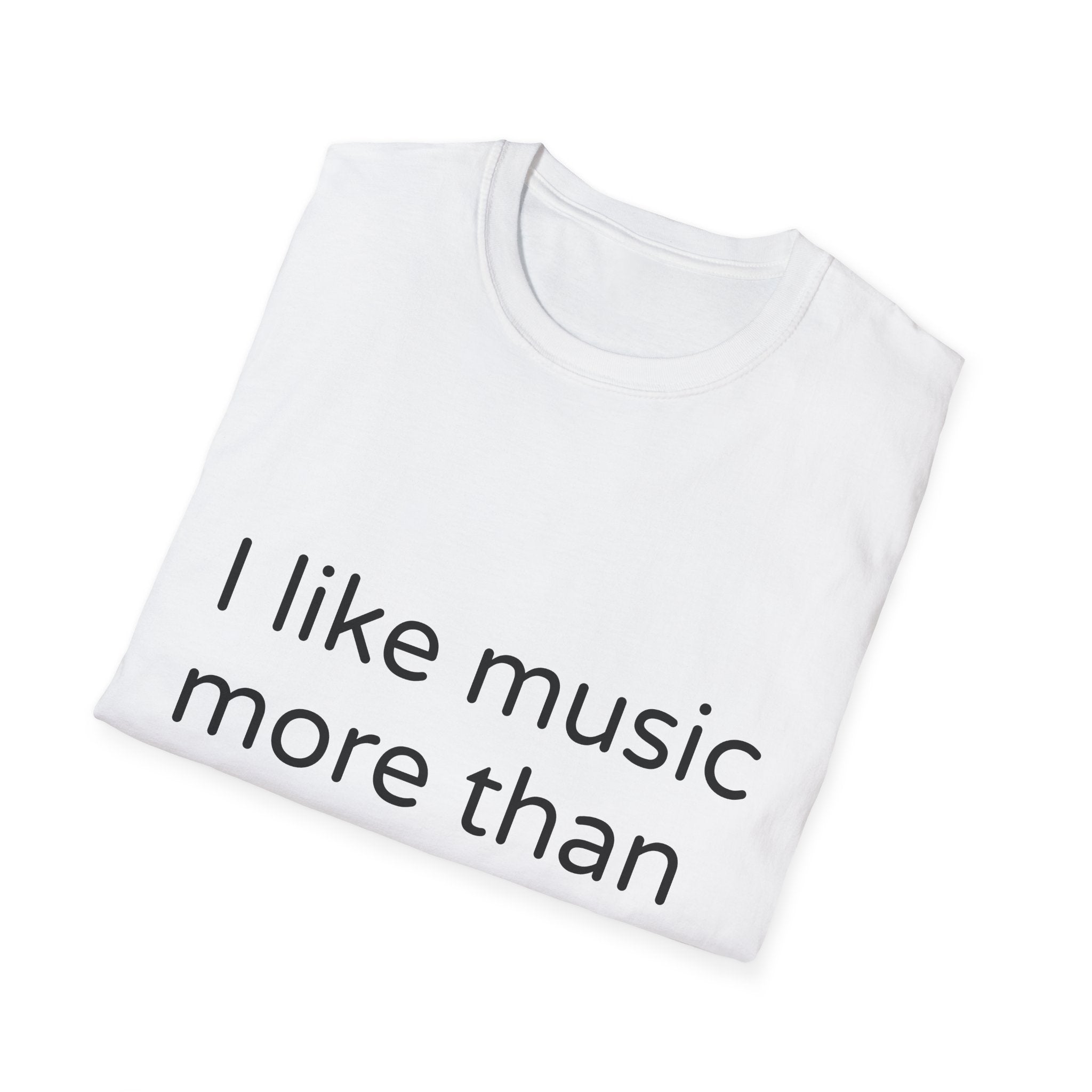 T-Shirt — "I Like Music More Than People" Minimalist Music Lover Tee